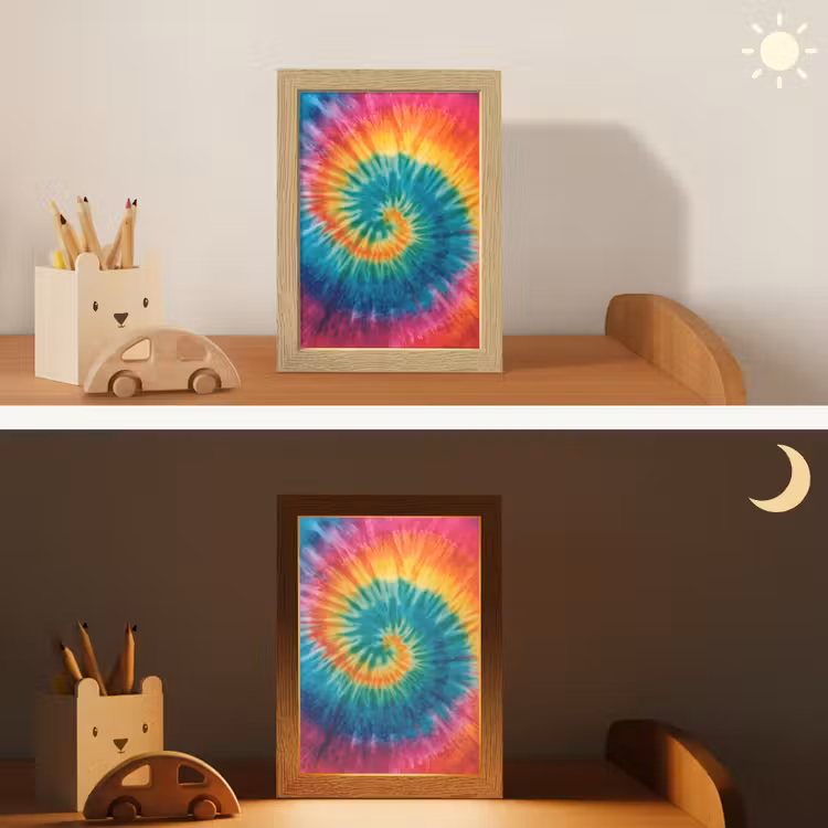 Regenboogkleuren - Tie dye - Light Box met kabel klein -sfeer3_kind