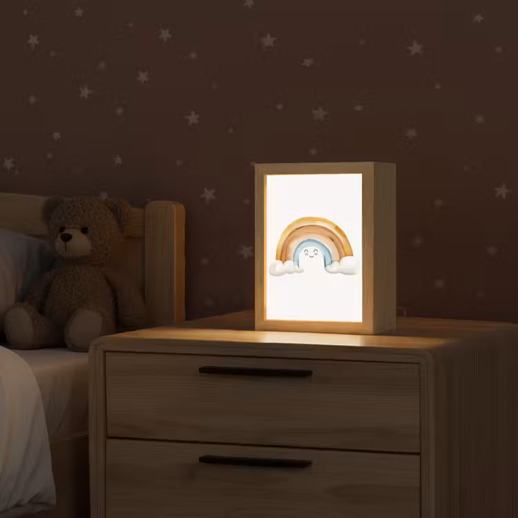 Regenboog - Pastel kleuren Light Box met kabel klein -sfeer1_kind