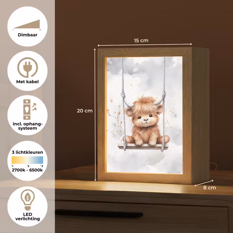 Schotse hooglander - Dier - Kinderen Light Box met kabel klein -USP_NL