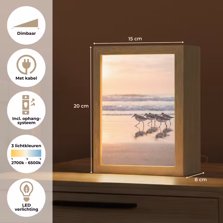 Zee - Vogels - Strand Light Box met kabel (Kinderlampje) klein -USP_NL