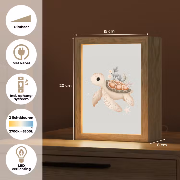 Zeeschildpad - Onderwaterwereld - Pastel Light Box met kabel klein -USP_NL