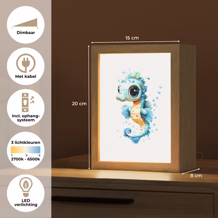 Zeepaardje - Spetters - Blauw Light Box met kabel klein -USP_NL