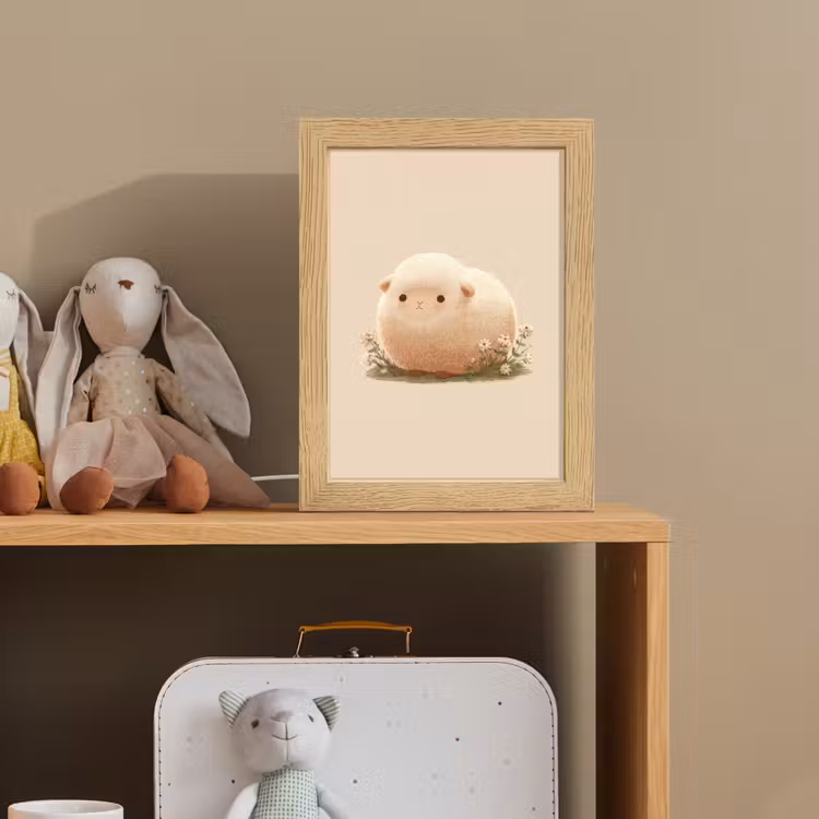 Schaap - Beige - Bloemen Light Box met kabel klein -sfeer2_kind
