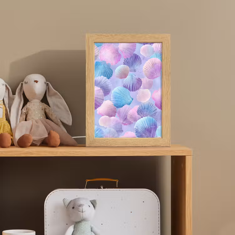 Schelpen - Paars - Blauw - Patroon Light Box met kabel klein -sfeer2_kind