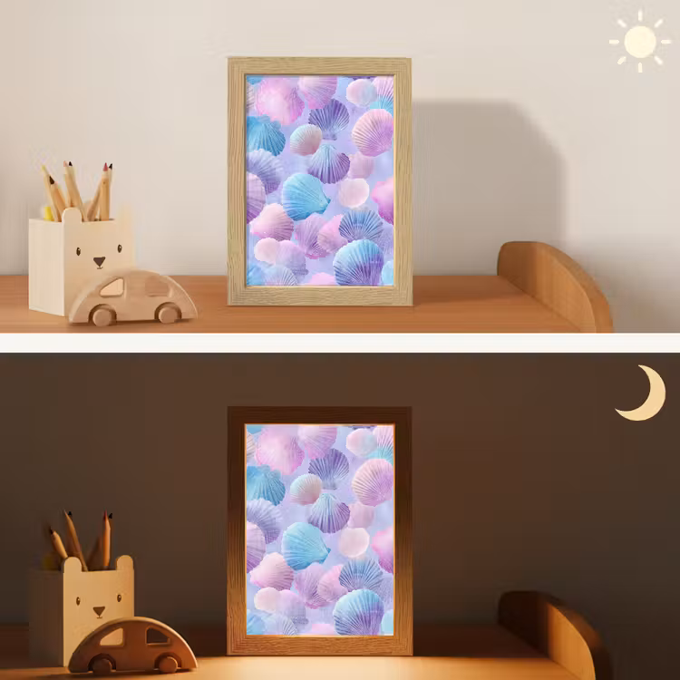 Schelpen - Paars - Blauw - Patroon Light Box met kabel klein -sfeer3_kind