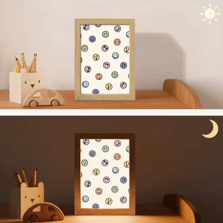 Smileys - Kleurrijk - Grappig Light Box met kabel klein -sfeer3_kind