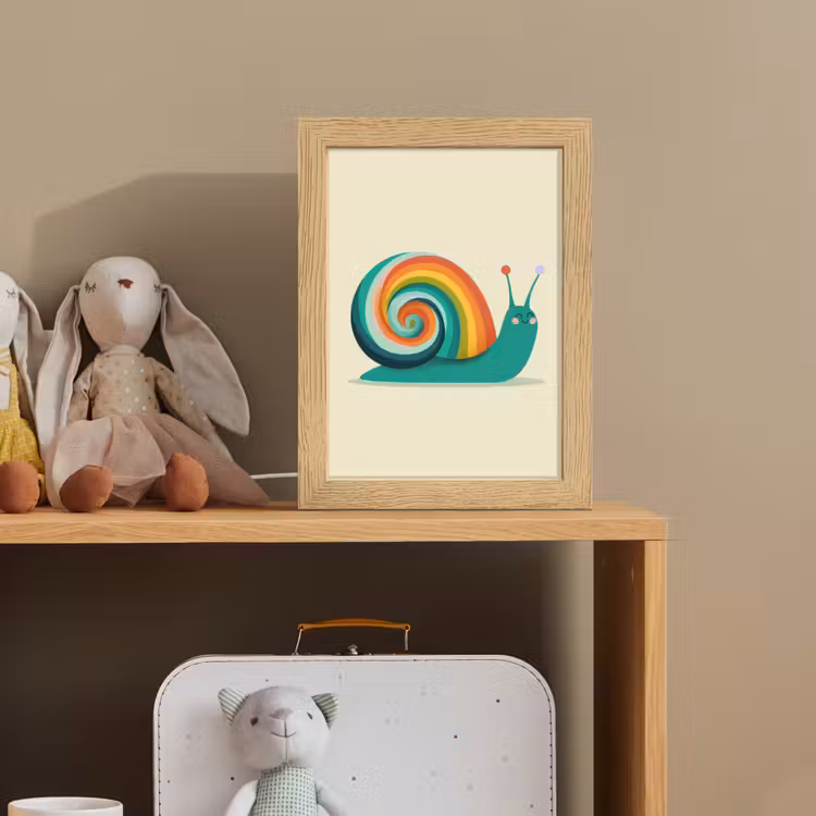 Slak - Regenboogschild - Groen Light Box met kabel klein -sfeer2_kind