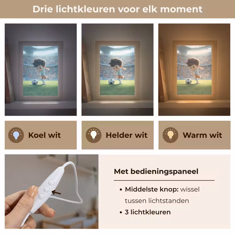 Voetbal - Jongen - Stadion Light Box met kabel klein -USP_lichtkleurNL