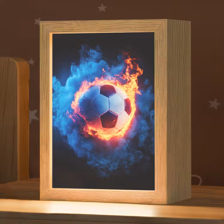 Voetbal - Vuur - IJs - Blauw Light Box met kabel klein -zzz_3d_website