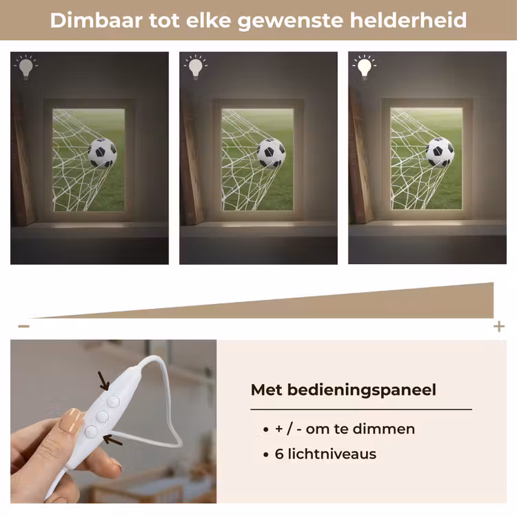 Voetbal - Goal - Net - Sport Light Box met kabel (Kinderlampje) klein -USP_dimbaarNL