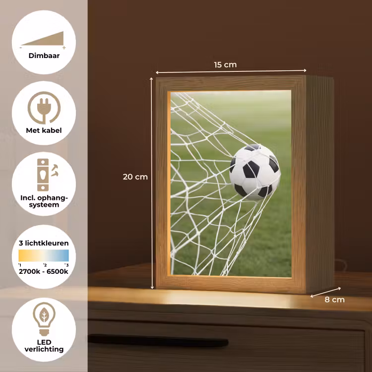 Voetbal - Goal - Net - Sport Light Box met kabel (Kinderlampje) klein -USP_NL