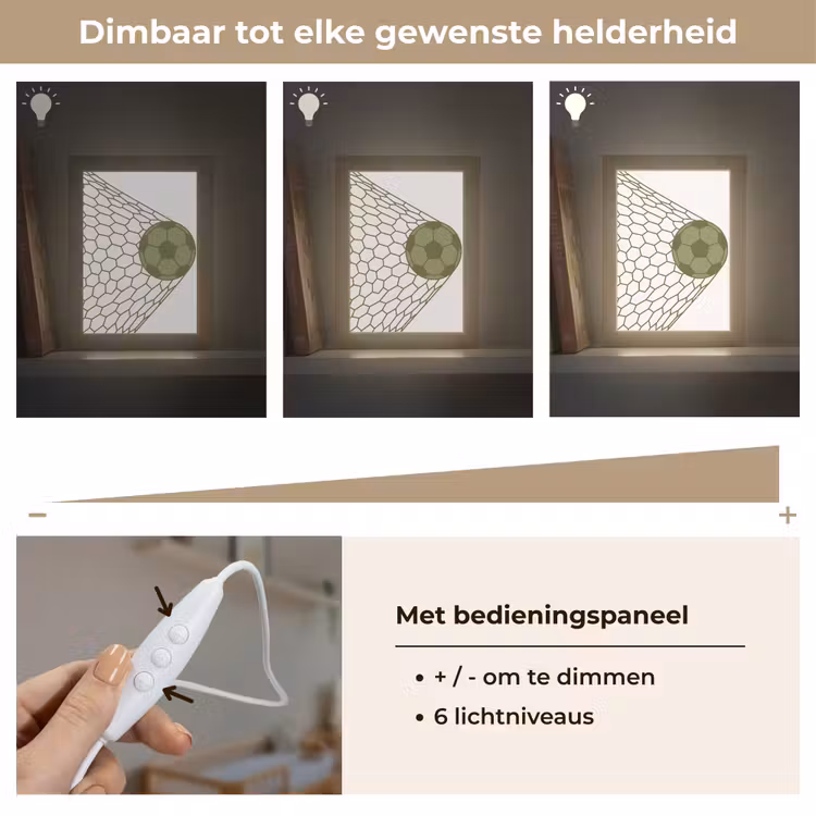 Voetbal - Goal - Sport - Groen Light Box met kabel (Kinderlampje) klein -USP_dimbaarNL