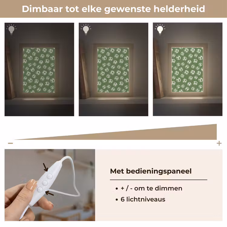 Voetbal - Sport - Groen Light Box met kabel (Kinderlampje) klein 904 -USP_dimbaarNL
