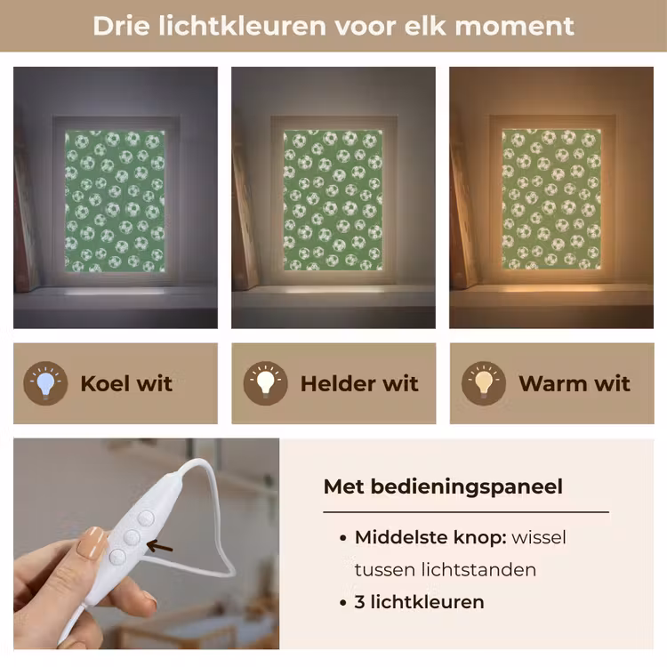 Voetbal - Sport - Groen Light Box met kabel (Kinderlampje) klein 904 -USP_lichtkleurNL