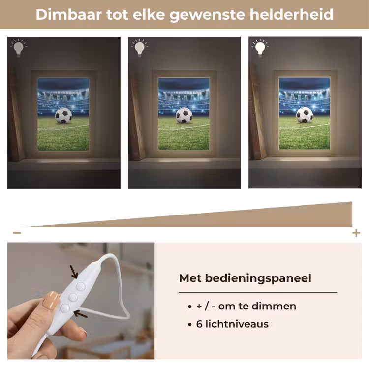 Voetbal - Stadion - Bal - Jongens Light Box met kabel klein -USP_dimbaarNL
