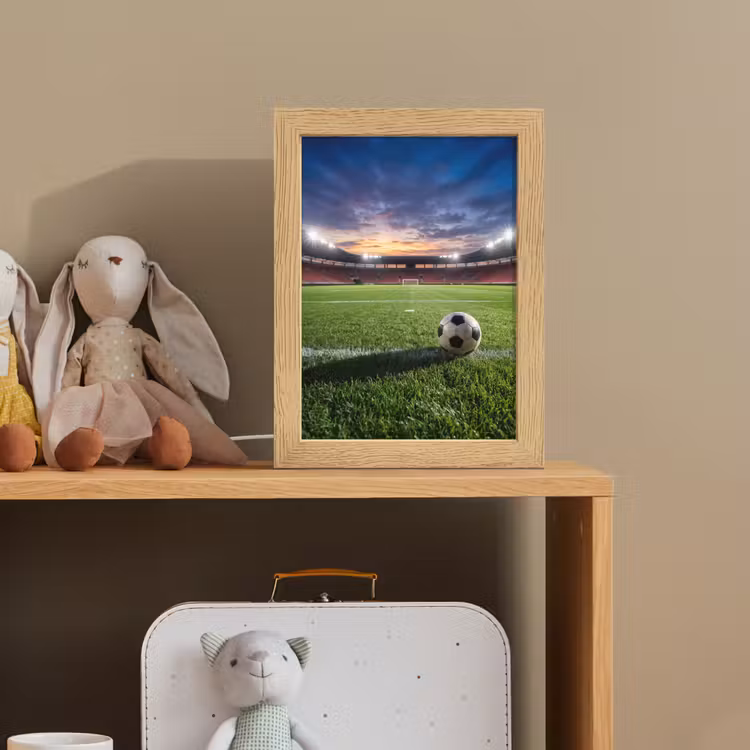 Voetbal - Stadion - Sport - Groen Light Box met kabel (Kinderlampje) klein -sfeer2_kind