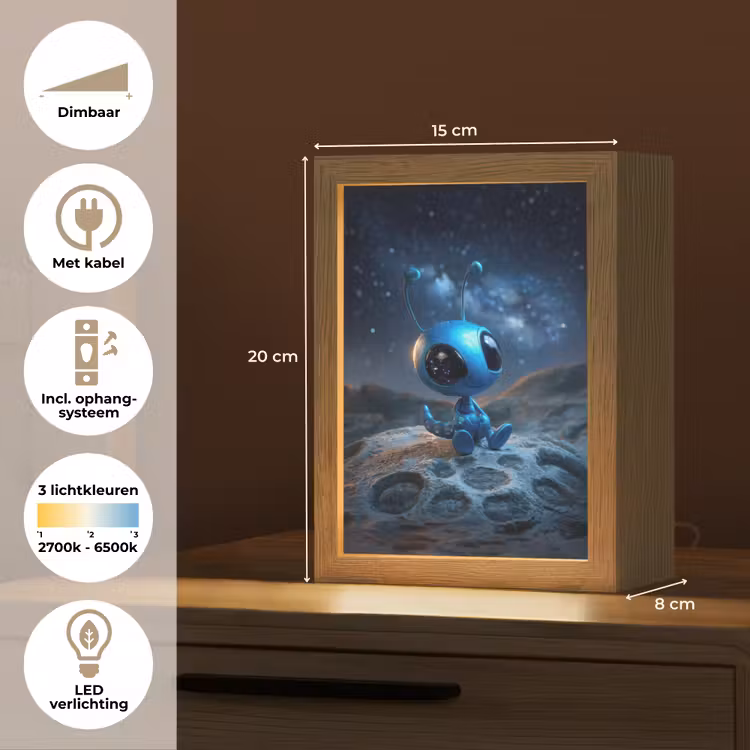 Ruimtewezen - Blauw - Galaxy Light Box met kabel klein -USP_NL