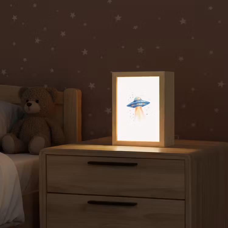 Ruimte - Ufo - Sterren Light Box met kabel klein -sfeer1_kind