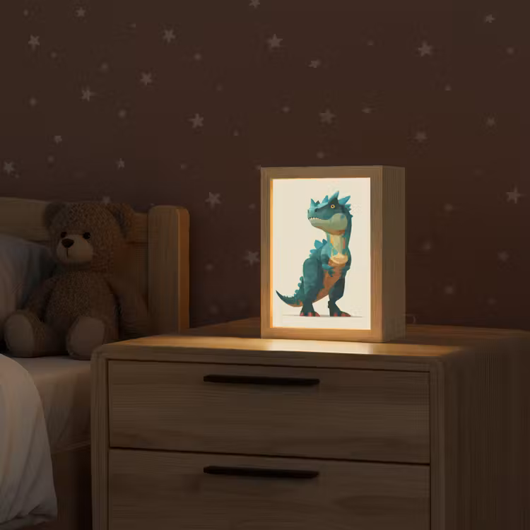 Stekels - Dino - Blauw - Gespierd Light Box met kabel klein -sfeer1_kind