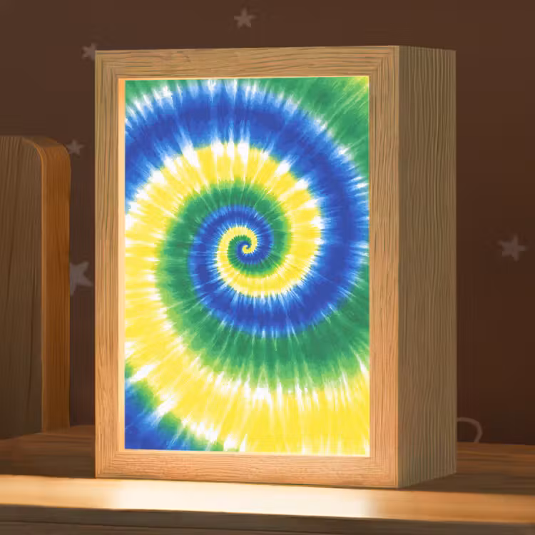 Spiraal - Groen - Draaiend Light Box met kabel klein -zzz_3d_website