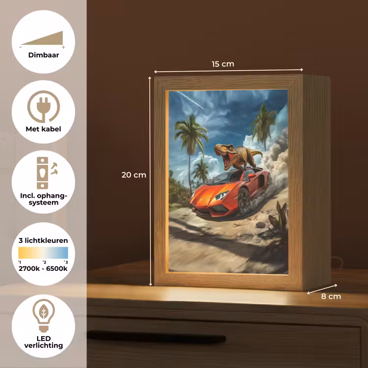 Sportauto - Rood - Dino Light Box met kabel klein -USP_NL