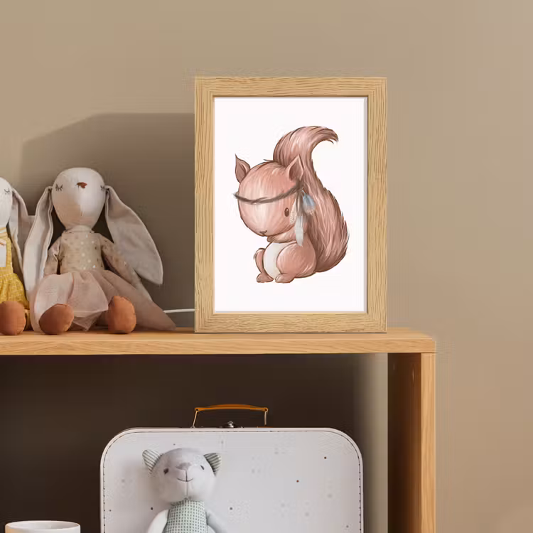 Eekhoorn - Dier - Bosdieren - Bruin Light Box met kabel klein -sfeer2_kind