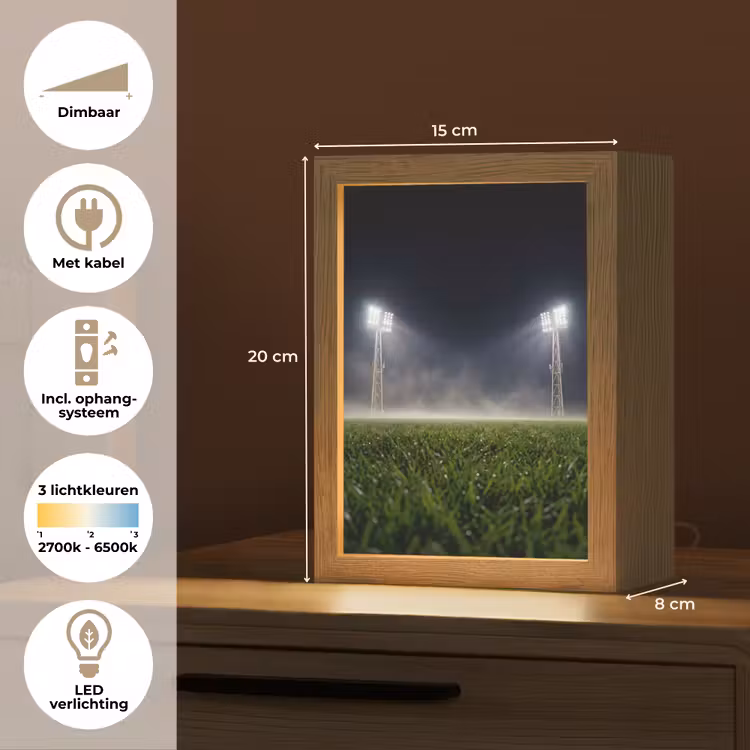 Stadion - Lichtmast - Sport - Nacht Light Box met kabel (Kinderlampje) klein -USP_NL