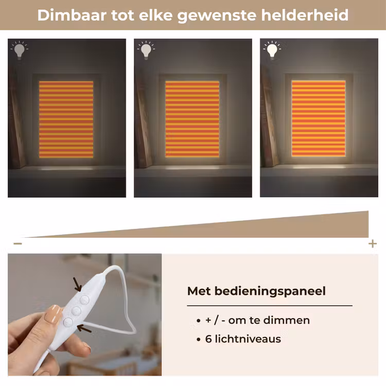 Strepen - Patroon - Oranje Light Box met kabel (Kinderlampje) klein 904 -USP_dimbaarNL