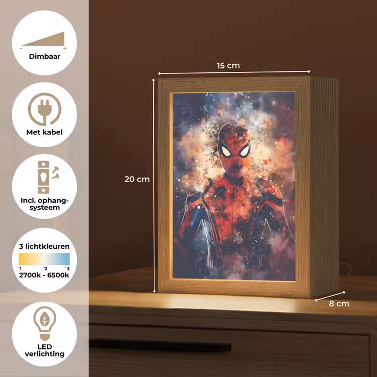 Superheld - Jongens - Rook - Kleuren Light Box met kabel klein -USP_NL