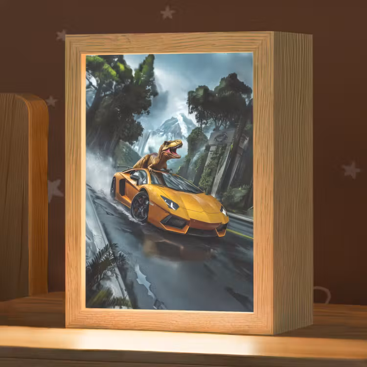 T-Rex - Auto - Regenwoud Light Box met kabel klein -zzz_3d_website