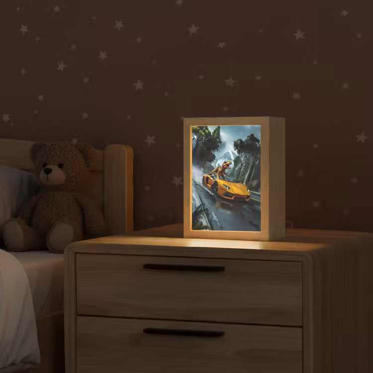 T-Rex - Auto - Regenwoud Light Box met kabel klein -sfeer1_kind