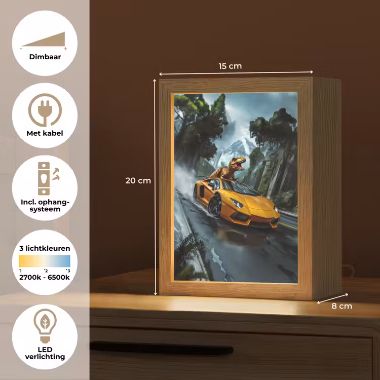 T-Rex - Auto - Regenwoud Light Box met kabel klein -USP_NL