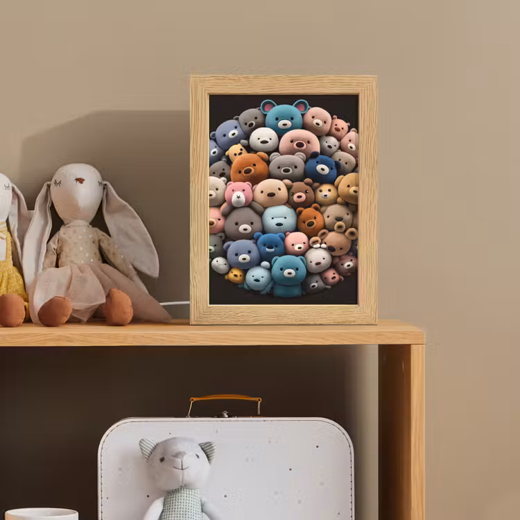 Teddybeer - Knuffel - Dieren - Meisjes - Jongens Light Box met kabel klein -sfeer2_kind