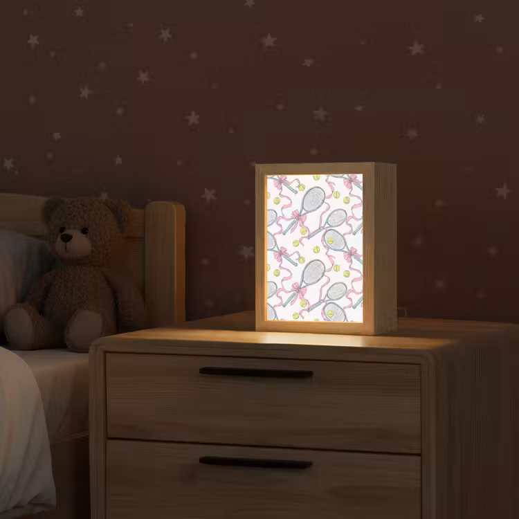 Tennis - Strikken - Kleurrijk Light Box met kabel (Kinderlampje) klein 904 -sfeer1_kind