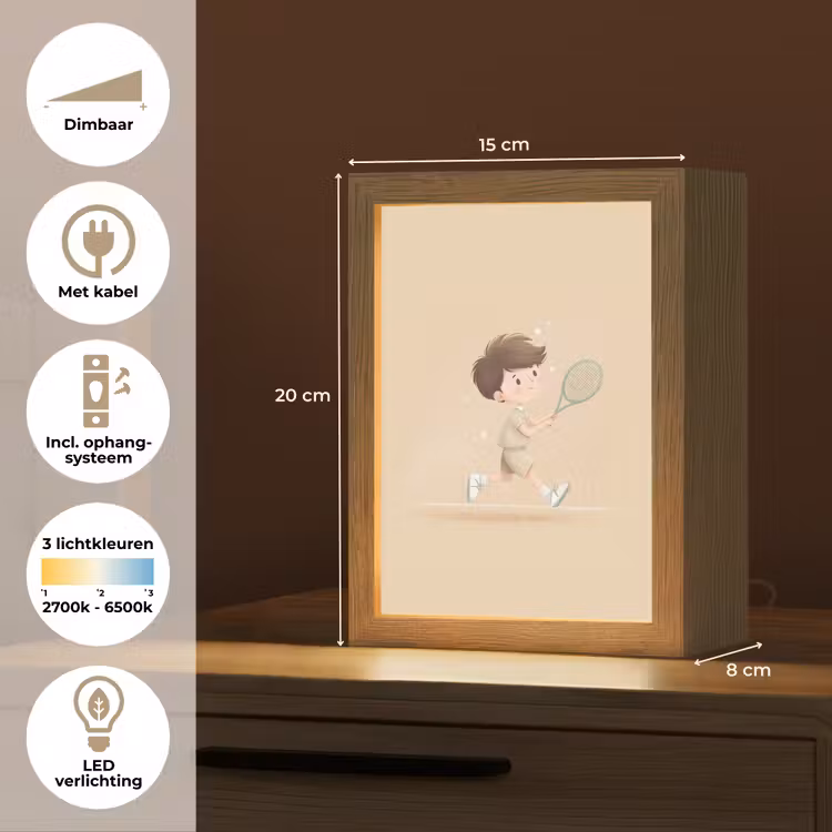 Tennis - Jongen - Sterretjes Light Box met kabel klein -USP_NL