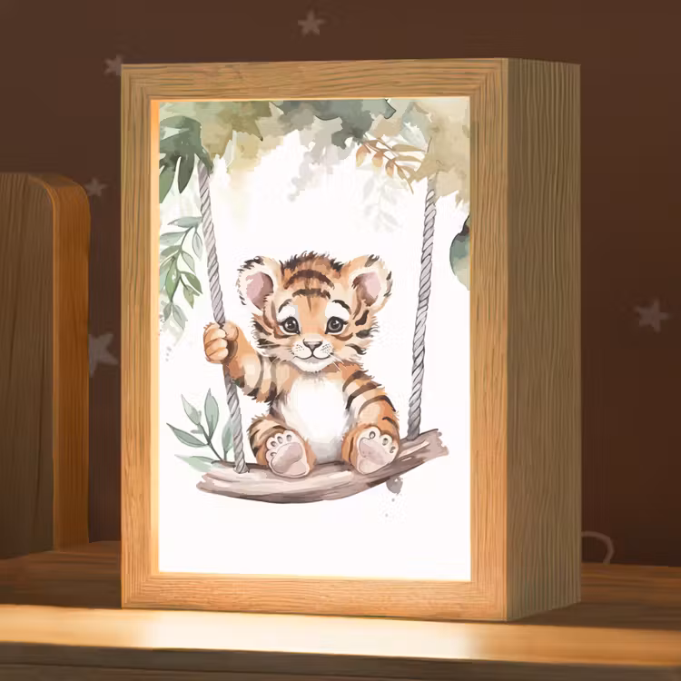 Tijger - Dier - Kinderen - Jungle Light Box met kabel klein -zzz_3d_website