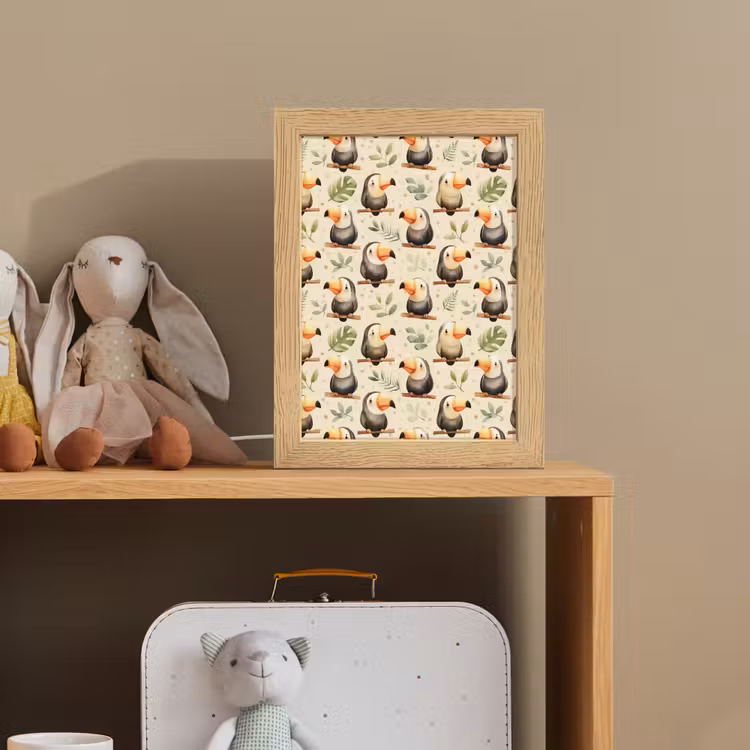 Toekans - Exotisch - Kleurrijk Light Box met kabel (Kinderlampje) klein 904 -sfeer2_kind