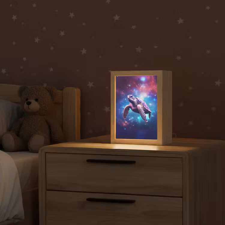 Schildpad - Dier - Galaxy - Ruimte Light Box met kabel klein -sfeer1_kind