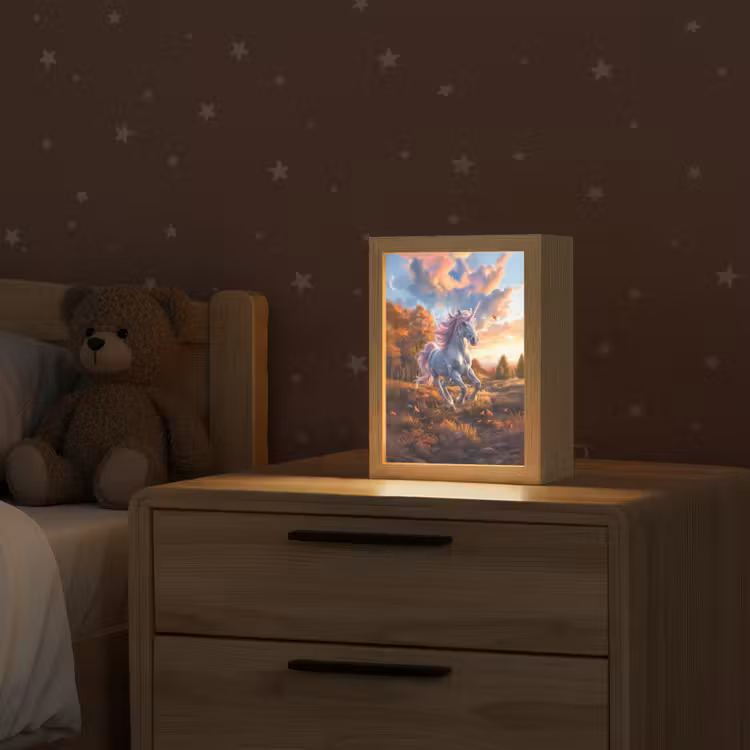 Eenhoorn - Sprookjes dier - Natuur - Meisjes Light Box met kabel klein -sfeer1_kind