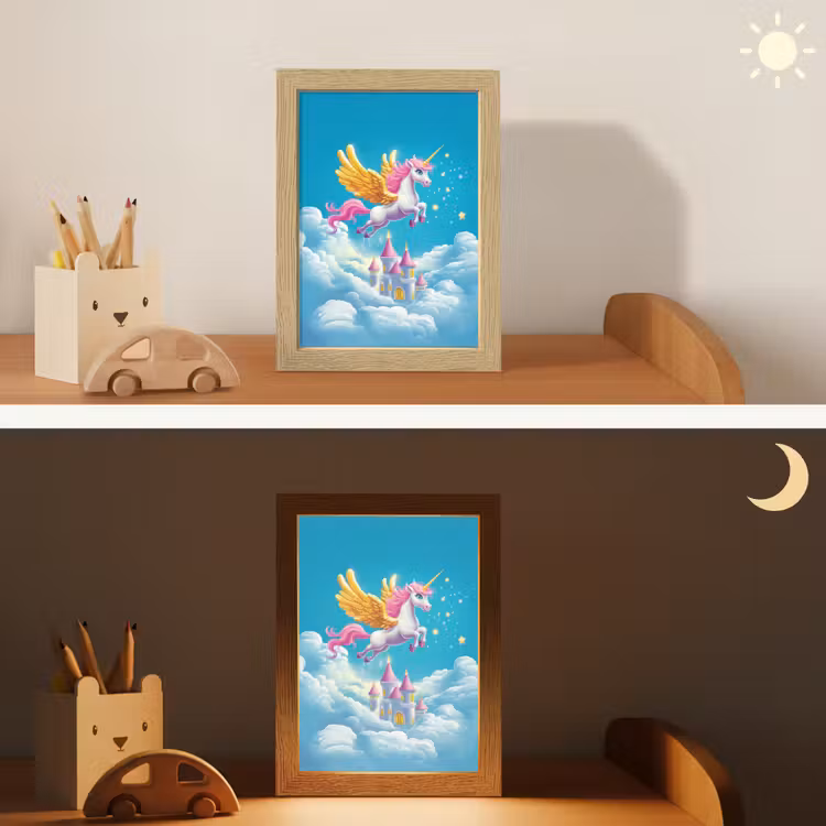 Eenhoorn - Fantasie - Kasteel Light Box met kabel klein -sfeer3_kind