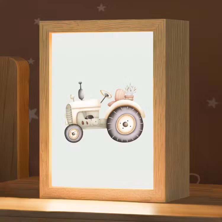 Vintage - Tractor - Pastel Light Box met kabel klein -zzz_3d_website