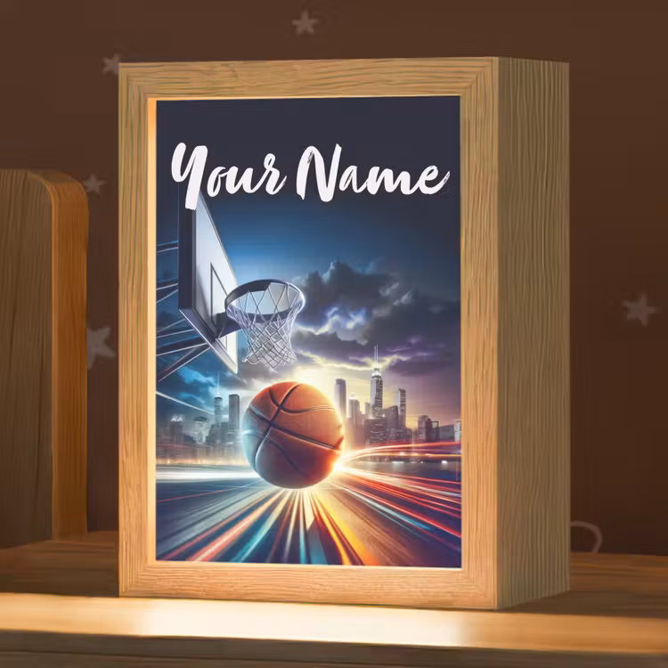 Basketbal - Sport - Basket - Stad Light Box met kabel (Kinderlampje) klein -zzz_3d_website