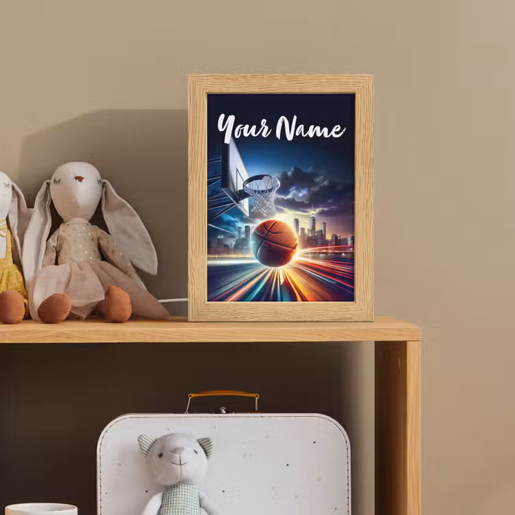 Basketbal - Sport - Basket - Stad Light Box met kabel (Kinderlampje) klein -sfeer2_kind