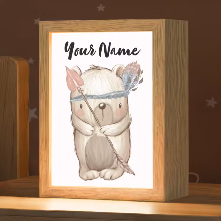 Beer - Dier - Bosdieren Light Box met kabel (Kinderlampje) klein -zzz_3d_website
