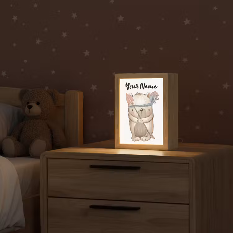 Beer - Dier - Bosdieren Light Box met kabel (Kinderlampje) klein -sfeer1_kind