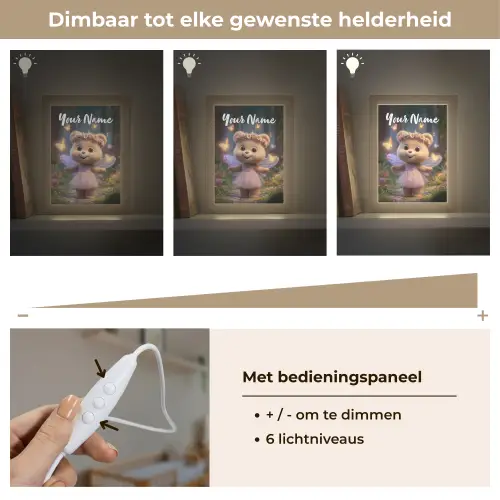 Beer - Vlinders - Bos - Fairy Light Box met kabel (Kinderlampje) klein -USP_dimbaarNL