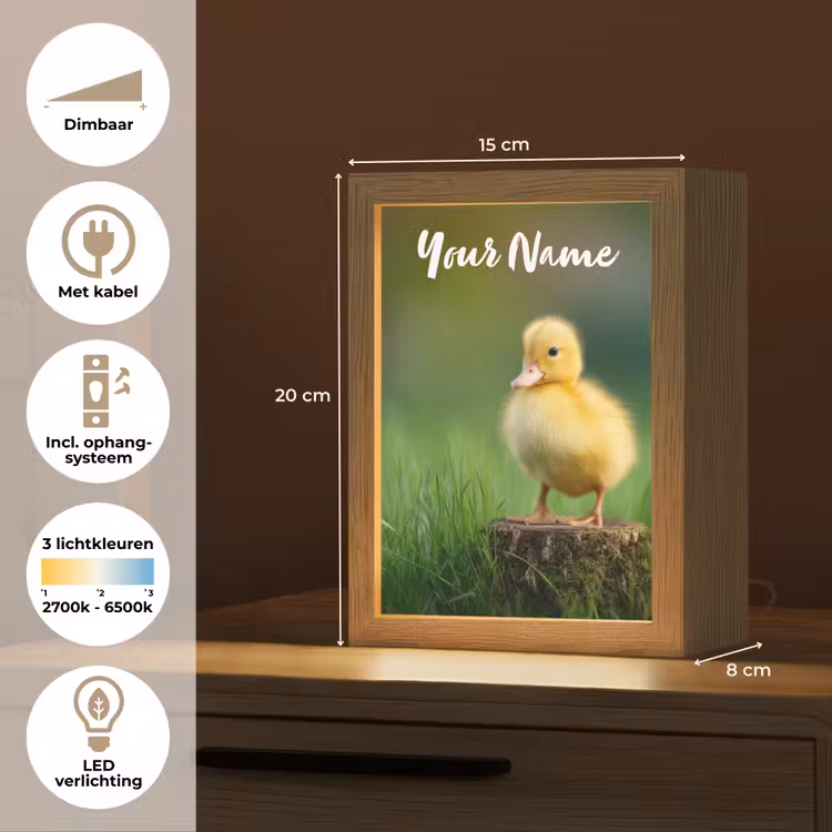 Kuiken - Eend - Geel - Gras Light Box met kabel (Kinderlampje) klein -USP_NL