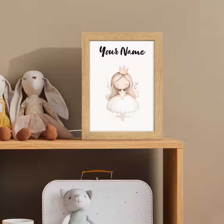 Kroon - Ballerina - Kroon - Minimalistisch Light Box met kabel (Kinderlampje) klein -sfeer2_kind
