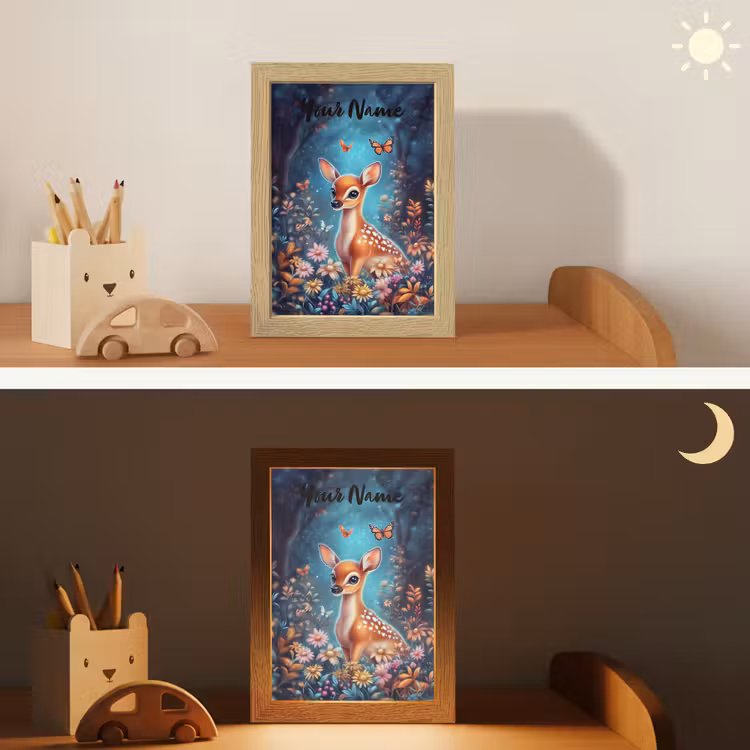Hert - Magisch - Sprookjesbos Light Box met kabel (Kinderlampje) klein -sfeer3_kind