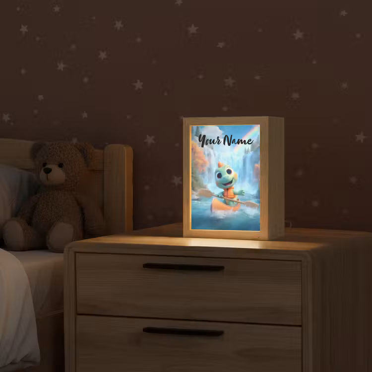 Dino - Natuur - Waterval Light Box met kabel (Kinderlampje) klein -sfeer1_kind